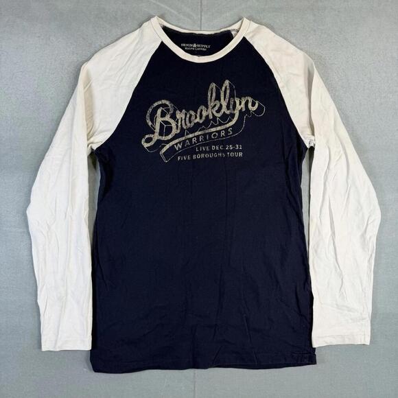Denim & Supply Ralph Lauren Other - Ralph Lauren Denim Supply Raglan Shirt Mens Small Navy Brooklyn Warriors NYC